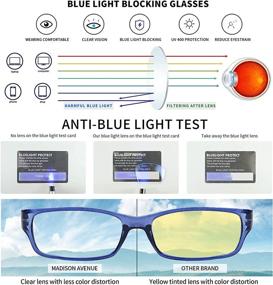 img 1 attached to 👓 Многоцветные очки для чтения с пружинным шарниром, блокирующие синий свет для женщин - 4 штуки Мэдисон Авеню
