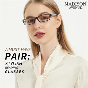 img 3 attached to 👓 Многоцветные очки для чтения с пружинным шарниром, блокирующие синий свет для женщин - 4 штуки Мэдисон Авеню