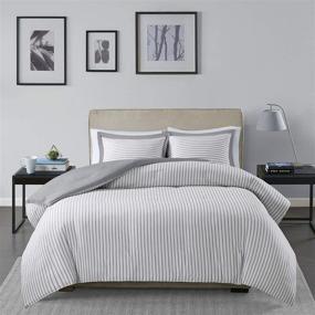 img 4 attached to 🛏️ Madison Park Hayden Duvet Cover Set - Mini Size