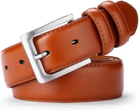 img 3 attached to 👔 Jiguoor Leather Belts: Stylish Men's Accessories for Casual and Business Attire