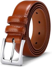 img 4 attached to 👔 Jiguoor Leather Belts: Stylish Men's Accessories for Casual and Business Attire