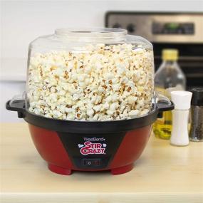 img 3 attached to 🍿 West Bend 82505 Stir Crazy Electric Hot Oil Popcorn Popper: Large Lid, Convenient Storage – 6-Quart, Red