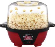 🍿 west bend 82505 stir crazy electric hot oil popcorn popper: large lid, convenient storage – 6-quart, red логотип