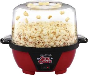 img 4 attached to 🍿 West Bend 82505 Stir Crazy Electric Hot Oil Popcorn Popper: Large Lid, Convenient Storage – 6-Quart, Red