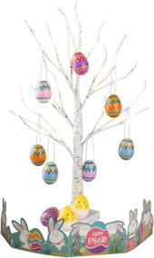 img 3 attached to 🐣 Easter Decor: Vanthylit Pre-lit 2FT Easter Egg Floral Tree Lights with Timer Centerpiece for Tabletop Decoration, Perfect for Easter Home, Wedding, and Holiday Celebrations