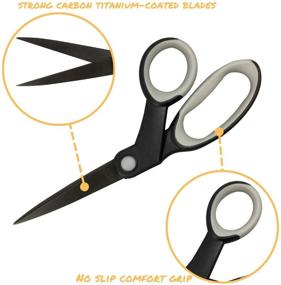 img 3 attached to ✂️ Cutting Edge Scissors: Carbon Titanium Coated for All-Purpose Use