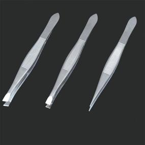 img 2 attached to Luxxii Pack Tweezers Set Stainless