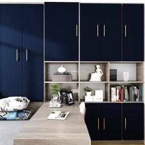 img 2 attached to 🔵 VEELIKE 15.7"x118" Solid Navy Blue Peel and Stick Wallpaper: Removable, Waterproof, Self-Adhesive for Bedroom, Kitchen, Walls, Cabinets