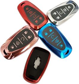 img 1 attached to TPU Key Fob Shell Protector Shell Keyless Remote Control Smart Key Holder с цепочкой для ключей, подходящей для Chevy