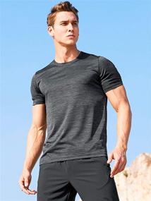 img 3 attached to Men's Active Running Workout Athletic Shirts