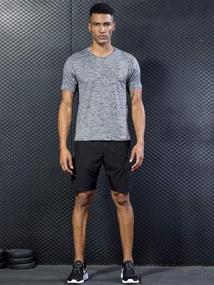 img 2 attached to Men's Active Running Workout Athletic Shirts