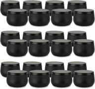 🕯️ candle tin 24 piece - 8 oz, black candle jars with lid for candle making - diy candle container bulk purchase logo