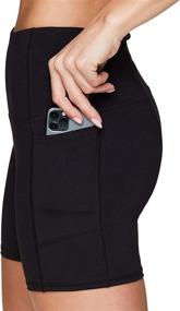 img 3 attached to 🩳 RBX Active Women's Biker Shorts: Yoga Shorts with Pockets, High-Waisted & Squat Proof Spandex Shorts