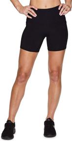 img 1 attached to 🩳 RBX Active Women's Biker Shorts: Yoga Shorts with Pockets, High-Waisted & Squat Proof Spandex Shorts