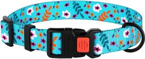 img 3 attached to 🌸 Stylish and Adjustable Floral Dog Collar - CollarDirect Nylon Pattern Flower Print Pet Collars for Dogs of All Sizes