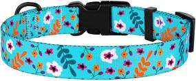 img 2 attached to 🌸 Stylish and Adjustable Floral Dog Collar - CollarDirect Nylon Pattern Flower Print Pet Collars for Dogs of All Sizes