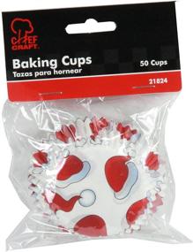 img 1 attached to 🧁 Улучшите свои радости выпечки с помощью чашечек для кексов с узором от Chef Craft - 50 штук, белые/красные!
