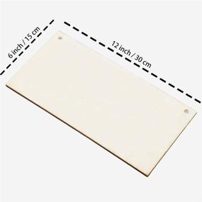 img 2 attached to 🖼️ JANOU Unfinished Wood Sign Blank: DIY Craft Project – 3pcs Rectangle Hanging Wooden Plaque with Rope | Door Wall Art Decorative – 6x12'' Size