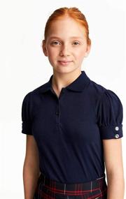 img 2 attached to 👗 Stylish French Toast Girls' Puff-Sleeve Polo – Dress Up with Elegance!