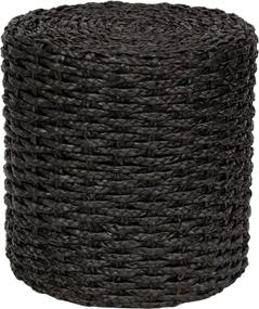img 1 attached to Black Rush Grass Knotwork Stool by Oriental Furniture - Enhanced SEO