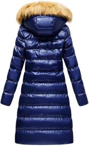 img 3 attached to Stylish CREATMO Women's Long Winter Jacket: Metallic Shiny Puffer Warm Coat With Belt - Stay Fashionable & Cozy!