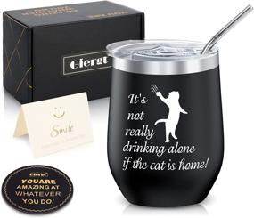 img 4 attached to 🍷 Hilarious Wine Tumbler for Birthday Gifts - 12oz Stainless Steel, Vacuum Insulated Cup with Lid, Straw, Spoon and Coaster for Women