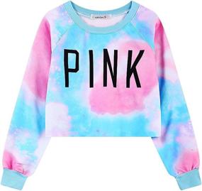 img 4 attached to 👚 Ancia Girls Teens Womens Cute Sweetshirt Pullover Sweater Long Sleeve - Stylish Comfort for Every Day