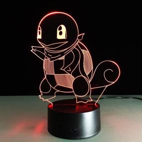 img 3 attached to 🐢 Decorative 3D Squirtle LED Night Light with Touch Switch, 7 Colors Gradual Changing USB Table Lamp – Ideal for Holiday Gifts or Home Decor