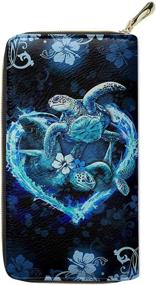 img 4 attached to HUGS IDEA Turtles Printed Organizer Women's Handbags & Wallets in Wallets