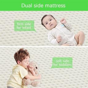 img 2 attached to 👶 ToysInTheBox Baby Crib Mattress Toddler Bed - Washable, Pressure-Relieving Memory Foam Mattress - CertiPUR-US Certified - Breathable Cover - 52x28x4 inches