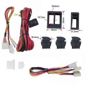 img 3 attached to Larlansz 6Pcs 12V Universal Car Power Window Switch Regulator Kits + Wiring Harness - Ideal for 2-Door Models