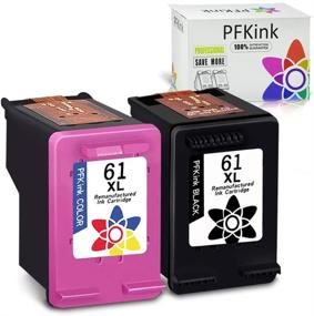 img 4 attached to 🖨️ High Quality PFKink Remanufactured 61XL Ink Cartridge Replacement for HP Envy, Deskjet, and Officejet Printers - New Chip, 1 Black & 1 Tri-Color