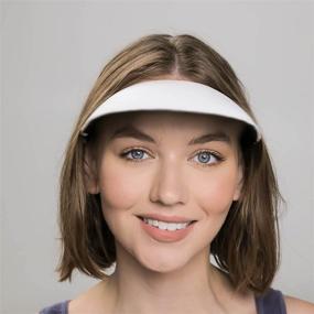 img 3 attached to 🧢 No Headache Round Brim Sun Visor: Perfect for Golf, Tennis, Running, and All Sports