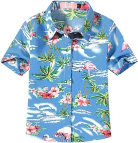 img 4 attached to 🌺 Hawaiian Christmas Medium Girls' Clothing with SSLR Button