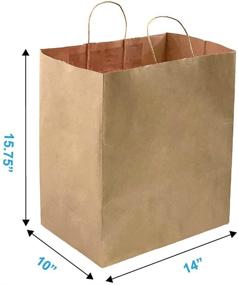 img 3 attached to 🛍️ 200-Pack 14x10x15.75" Brown Kraft Paper Bags with Twisted Handles - Perfect for Take-Out, Weddings, Parties, Favors, and More! - Kraft-Colored Economy Gift Bags