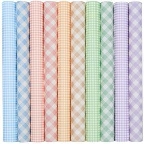 img 3 attached to Premium Classic Plaid Wrapping Paper: Light & Popular White Kraft, 10 Sheets - Ideal for Birthdays, Weddings, Baby Showers, and More!