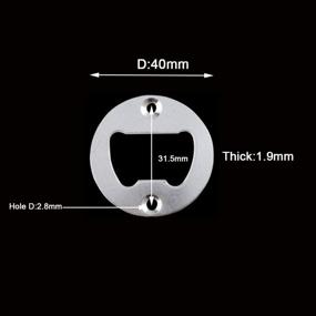 img 3 attached to 🍾 50 Set Stainless Steel Round DIY Bottle Opener Insert Kit with Screws - Premium Hardware Parts Supply