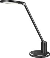 jukstg led desk lamp - eye-caring, adjustable table lamp with 10 brightness levels & 5 lighting modes, touch-sensitive control, blue light filter - ideal for home office, reading - 10w, black логотип