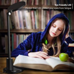 img 1 attached to JUKSTG LED Desk Lamp - Eye-Caring, Adjustable Table Lamp with 10 Brightness Levels & 5 Lighting Modes, Touch-Sensitive Control, Blue Light Filter - Ideal for Home Office, Reading - 10W, Black