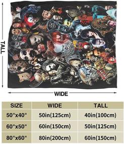 img 2 attached to 👻 Cozy Micro Fleece Horror Movie Character Blanket - Warm Lightweight Halloween Throw - Comfortable Bed Blankets for Home Decor - All Season Couch Sofa Chair Living Room Blanket - 50"x40