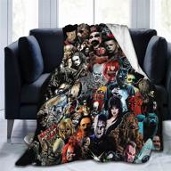 👻 cozy micro fleece horror movie character blanket - warm lightweight halloween throw - comfortable bed blankets for home decor - all season couch sofa chair living room blanket - 50"x40 logo