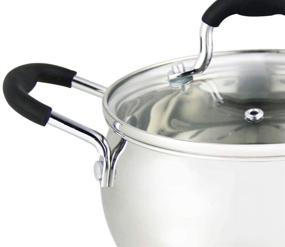 img 1 attached to Optimized Uniware Stainless Steel Cookware Set with 8 Pieces - 1.8 QT, 2.5 QT, 3.4 QT, and 5.5 QT Sauce Pots