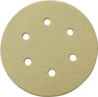 🔄 high-quality powertec 45222g-50 gold 6” hook and loop sanding disc – 50 pack, 220 grit logo