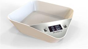 img 4 attached to 🐾 New Born Puppy or Small Kitty Digital Pet Kitchen Scale Bundle with Free Pet Food Bowl (White)