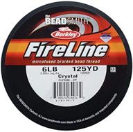 🔥 плетеный нить fireline от beadsmith, 6lb, 125 ярдов (crystal) 🧵 логотип