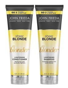 img 4 attached to John Frieda Sheer Blonde Go Blonder: New Lightening Shampoo and Conditioner, 8.3 fl oz - Achieve Brighter Blonde Hair!