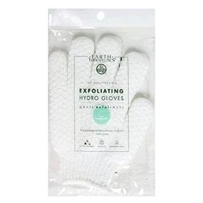 img 1 attached to 🧤 Earth Therapeutics Hydro Exfoliating Gloves, White - Pack of 4: Discover Gentle and Effective Exfoliation!