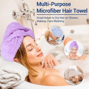 img 3 attached to Hair Drying Towel Button Microfiber