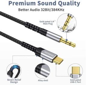 img 2 attached to 🎧 USB-C to 3.5mm Aux Cable (1 Pack): High-Quality Audio Cord for Google Pixel, iPad Pro/Air, MacBook Air/Pro, Samsung Galaxy, Nokia, OnePlus, Car Stereos, Speakers, Headphones, Tablets (3.28ft)