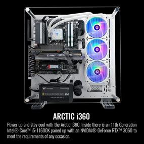 img 2 attached to 💦 Thermaltake LCGS Arctic i360 AIO Liquid Cooled Gaming PC: i5-11600K, RTX 3060, 16GB RGB RAM, 1TB NVMe M.2